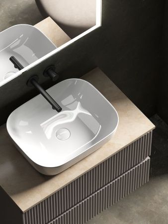 Тумба под раковину Sancos SNOB R SNR80SM 80х40 подвесная цвет коричневый