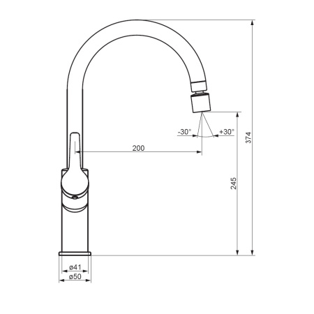 Смеситель для кухни Damixa Eclipse 310722300 на мойку хром