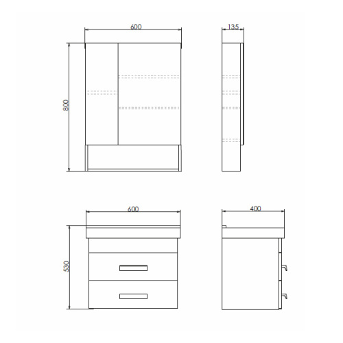 Тумба с раковиной Comforty 00-00008853CF 60x40x53 - фото 2