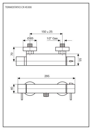 Смеситель Emmevi Piper 45300/CR настенный хром