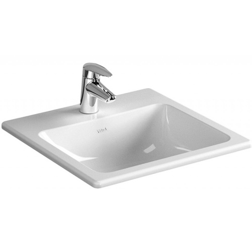 Раковина из сантехнического фарфора Vitra S20 5463B003-0001 45х45 накладная цвет белый
