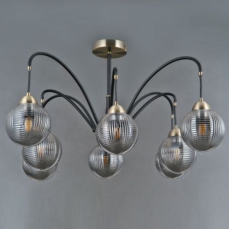 Люстра на штанге Illumico IL0433 IL0433-8PSQ-79 BK AB
