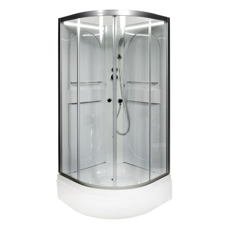 Душевая кабина AvaCan L510NLED+GM 100х100 четверть круга без крыши ориентация универсальная