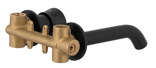 Смеситель для раковины Remer Element ET15PNO встраиваемый в стену черный - фото 2