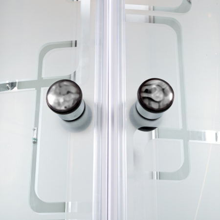 Душевая кабина AvaCan EM4590LED+GM 90х90 четверть круга с крышей ориентация универсальная