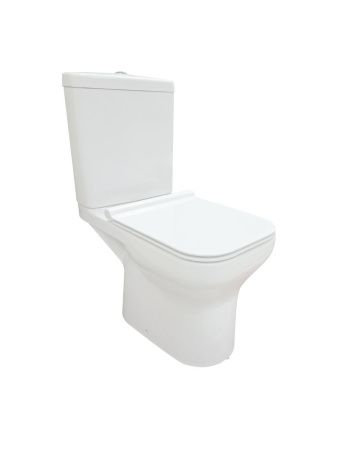 Унитаз напольный с бачком Creo Сeramique ARCHILITE COMBO-AS1003/ARL1002/AS1001T белый с сиденьем с микролифт душевой смыв