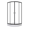 Душевой уголок Тритон Альфа Щ0000054223 90х90 стекло прозрачное профиль черный с поддоном