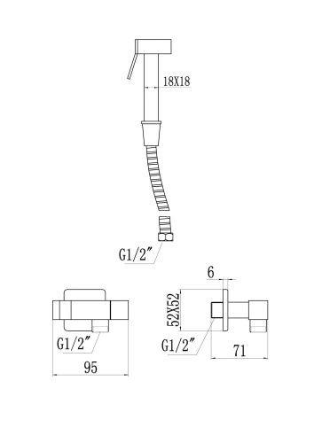 Гигиенический душ со смесителем Savol S-FXQ009W белый - фото 2