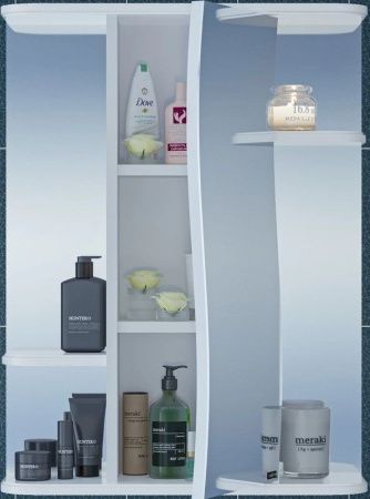 Зеркало-шкаф СанТа Лира 101052 60х80 подвесной цвет белый