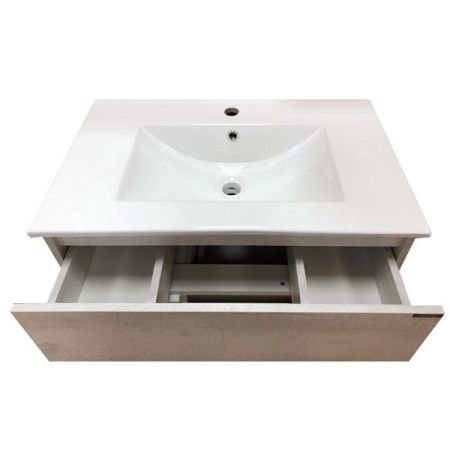 Тумба с раковиной Comforty 00004147332 80х50 подвесная цвет бежевый