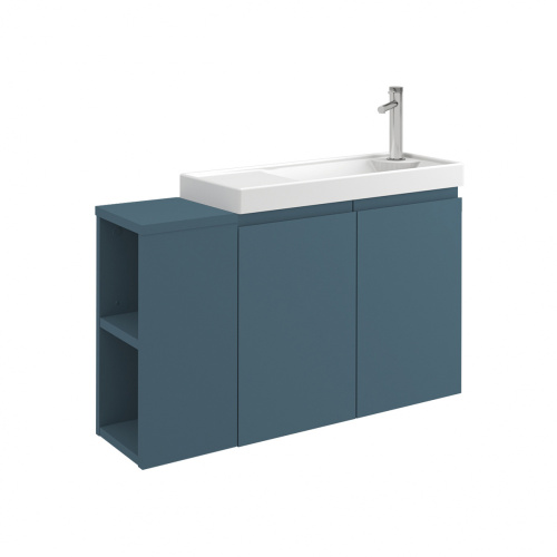 Полка Orka Ferla 3005974 20х21х45 подвесная цвет синий матовый - фото 2