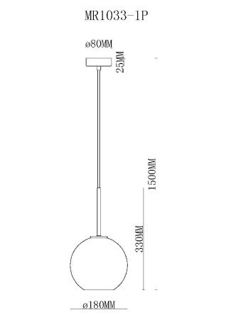 Светильник подвесной Myfar Stiven (Стивен) MR1033-1P