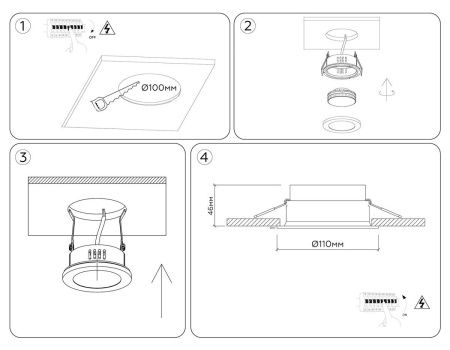 Светильник встраиваемый Ambrella Light IP Protect (ИП Протецт) TN6651