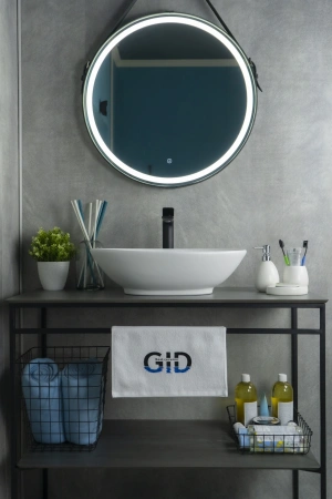 Раковина керамическая Gid Lago 51193 50х30 накладная цвет белый без отверстий под смеситель