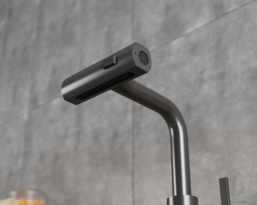 Смеситель для кухни Tinos TI3732-18Grey на раковину/столешницу графит - фото 5