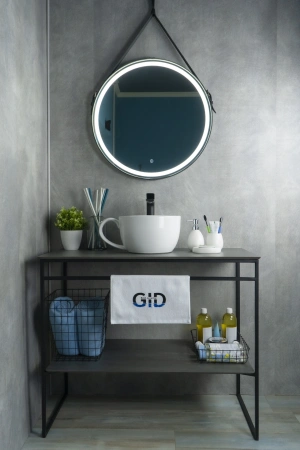 Раковина керамическая Gid Creativo 51186 40х30 накладная цвет белый без отверстий под смеситель