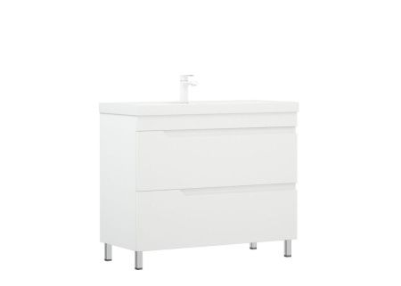Тумба под раковину Corozo Юрма SD-00001634 100х40 напольная цвет белый