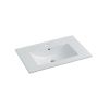 Раковина из сантехнического фарфора Vincea VBS-13970 60х50 встраиваемая цвет белый 1 отверстие под смеситель