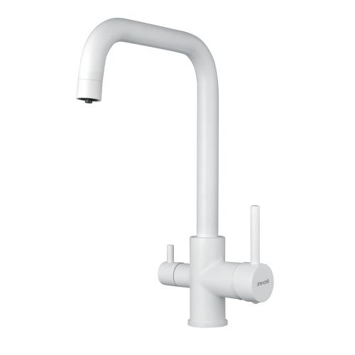 Смеситель для кухни Shevanik S228C на мойку белый - фото 2