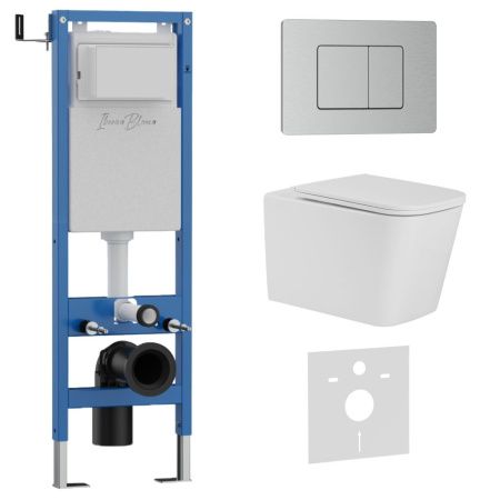 Комплект унитаз с инталляцией и клавишей смыва Iberica Blanca TOLEDO ALTO IB.001M.TLA.234.1132