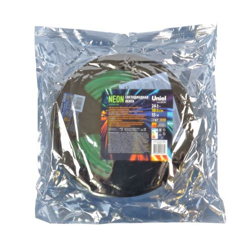 Светодиодная лента Uniel ULS-N11-2835-120LED/m-8mm-IP67-DC24V-10W/m-15M-GREEN катушка в герметичной упаковке - фото 3