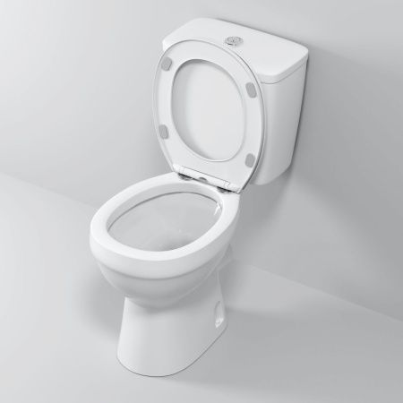 Унитаз напольный с бачком Niagara Brava NG-9901 белый с сиденьем микролифт безободковый душевой смыв