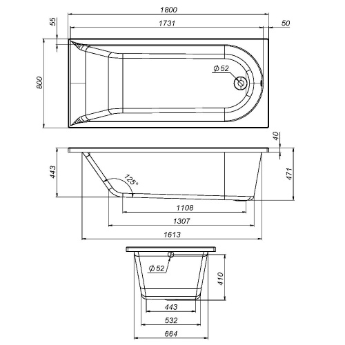 Каркас для ванны Am.Pm Spirit W72A-180-080W-R2 - фото 3