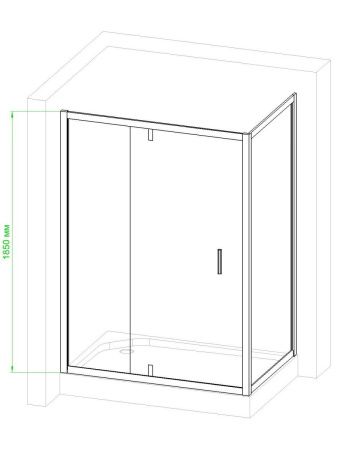 Душевой уголок Royal Bath HV RB8140HV-C-CH 140х80 стекло рифленое профиль хром без поддона