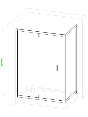 Душевой уголок Royal Bath HV RB8140HV-C-CH 140х80 стекло рифленое профиль хром глянцевый без поддона - фото 3
