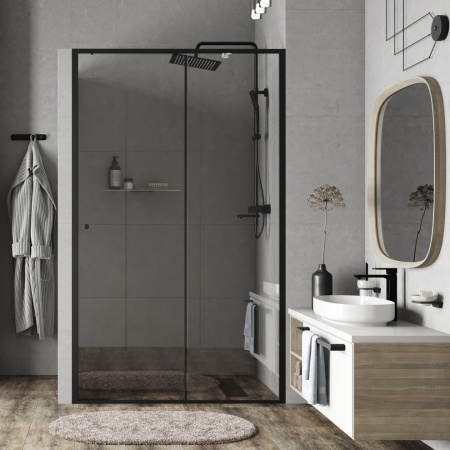 Душевая дверь Wasserkraft Dill 61S 61S13 110х200 стекло прозрачное профиль черный Душевая дверь Wasserkraft Dill 61S 61S13 110х200 стекло прозрачное профиль черный