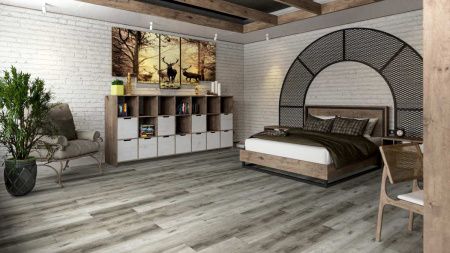 Кварцвиниловая плитка Damy Floor FAMILY LVT TCM369-28-LVT Дуб Рустикальный Cерый толщина 0.25 см 43 класс 1227х187