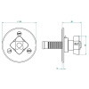 Переключатель потоков THG Panthere Cristal clair U6A-A02-48M2SB (внешняя часть)