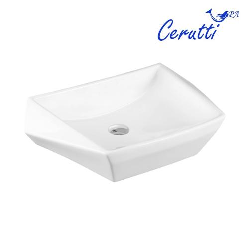 Раковина из сантехнического фарфора Cerutti SPA CR7065 60х41 накладная цвет белый - фото 4