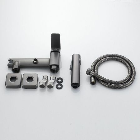 Гигиенический душ со смесителем Raffine F0599T-1 оружейная сталь