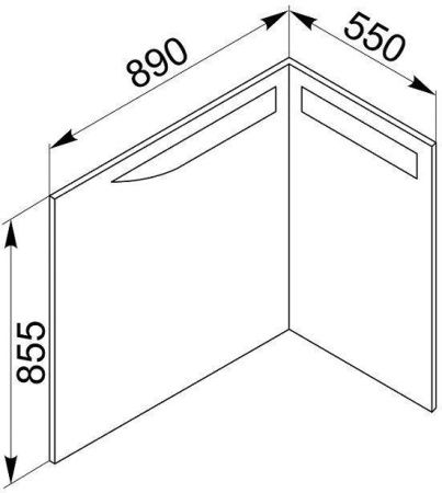 Зеркало с подсветкой De Aqua Трио Люкс 184504 90х90 подвесное