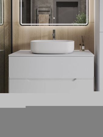 Тумба с раковиной Orange Line Li-100TuwMDF+B07-540W 100х50