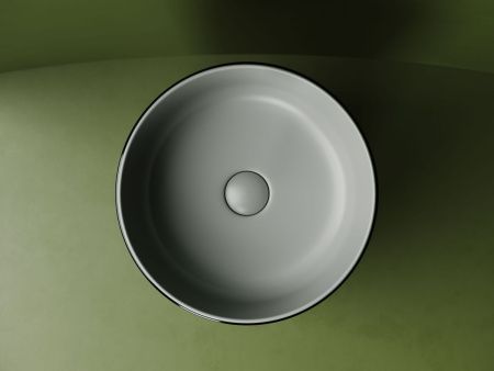 Раковина из сантехнического фарфора Ceramica Nova ELEMENT CN6073MH 40х40 накладная цвет черный без отверстий под смеситель