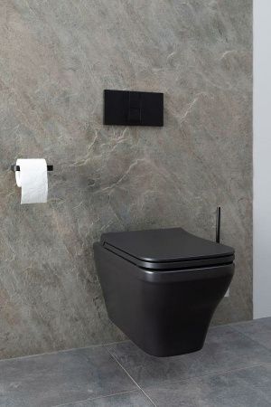 Чаша унитаза подвесная Allen Brau Infinity 4.21011.31 цвет черный без сиденья безободковая каскадный смыв