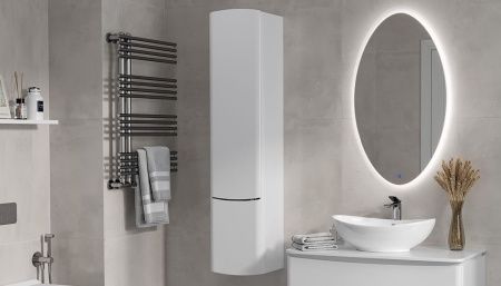 Шкаф-пенал Velvex LUNA pp.LUN.35 40х150 подвесной цвет белый