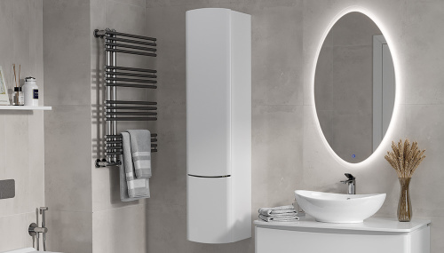 Пенал Velvex LUNA 35х27х154 pp.LUN.35 подвесной цвет белый - фото 3