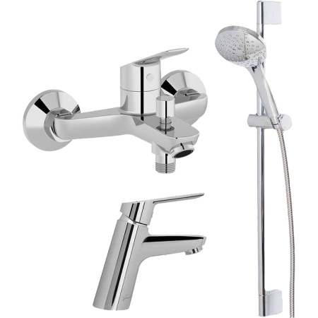 Комплект смесителей Jacob Delafon Lucien E20850RU-CP на раковину хром без термостата