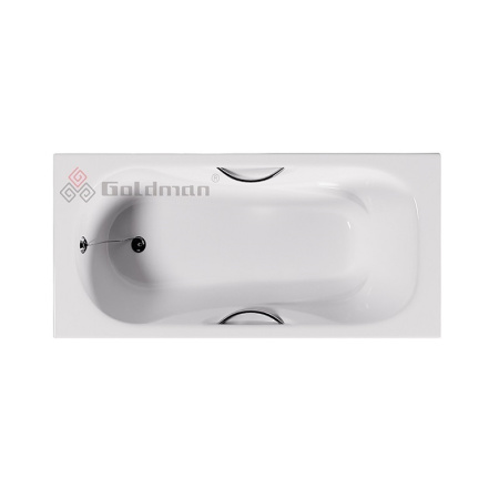 Ванна чугунная Goldman Donni Donni 170*80*42 170х80 пристенная прямоугольная с ножками