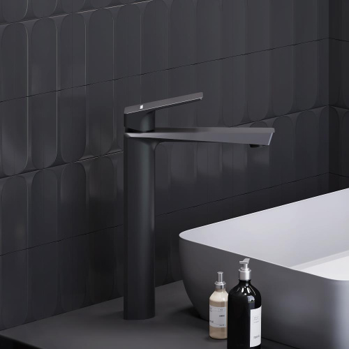 Смеситель Damixa Merkur 400250300 на раковину/на столешницу черный без термостата - фото 3