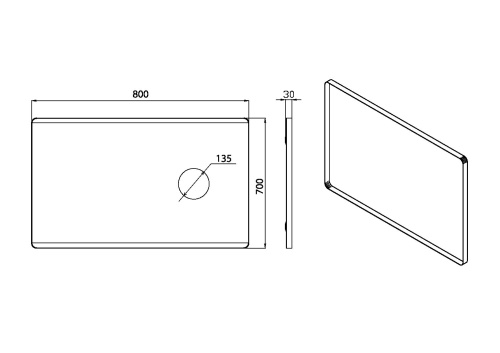 Зеркало в ванную с подсветкой Armadi Art Vallessi 542/2 80х70 - фото 2