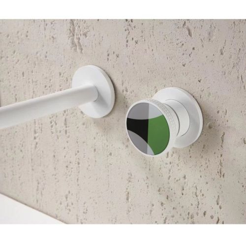 Смеситель для раковины Bronze de Luxe OMG! 9007W-G встраиваемый в стену белый - фото 5