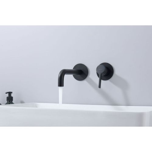 Смеситель для раковины Splenka S221 S221.11.06 встраиваемый в стену черный - фото 4