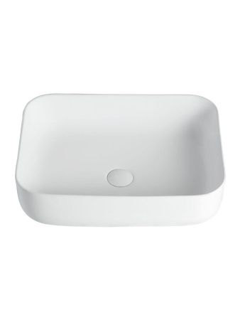 Раковина из сантехнического фарфора Orange B05-500W 50х40 накладная цвет белый