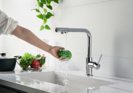 Смеситель для кухни Aquatek ЕВРОПА AQ1386CR на мойку хром