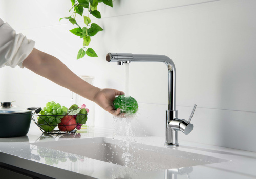 Смеситель для кухни Aquatek ЕВРОПА AQ1386CR на раковину хром без термостата - фото 3