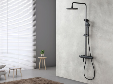 Душевая стойка LeMark Bronx LM3772BL настенная